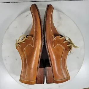 Vintage Hand Sewn Oxfords Mens 11D Tanned Soft Leather Soles Casual Laces Vintage | Shoes | Vintage Hand Sewn Oxfords Mens 1d Tanned  main image 2